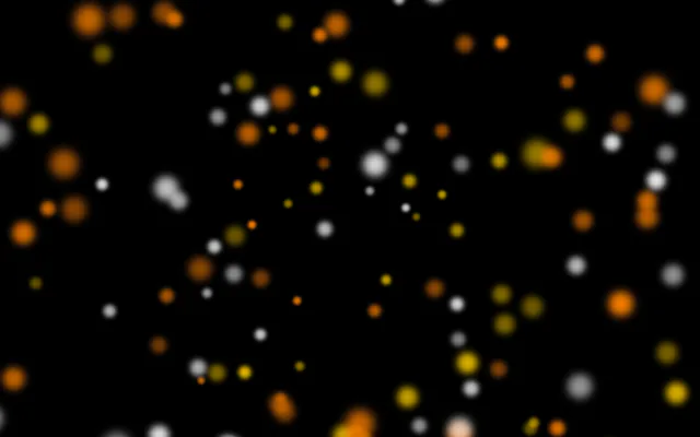 Classic mood: white, yellow and orange particles