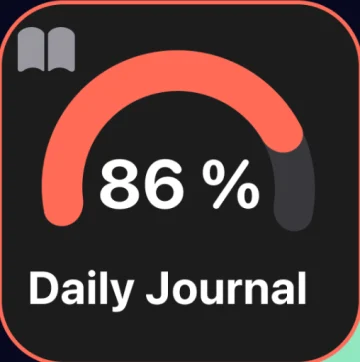 Daily Journal widget at 86 percent